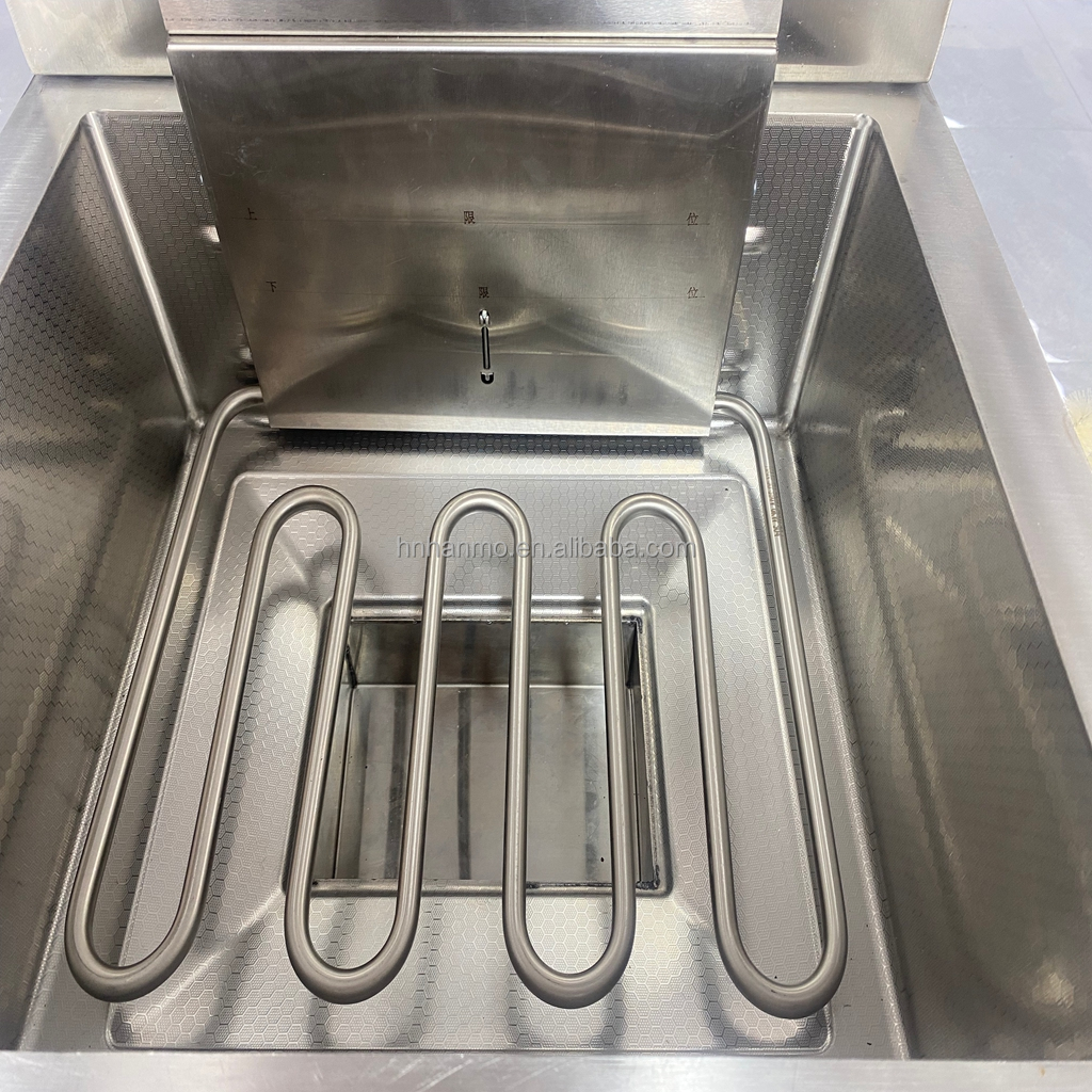 Hansu 25L Commercial Fryer Commercial Small Electric Deep Fryer Thermostat Stainless Steel Machine with Griller