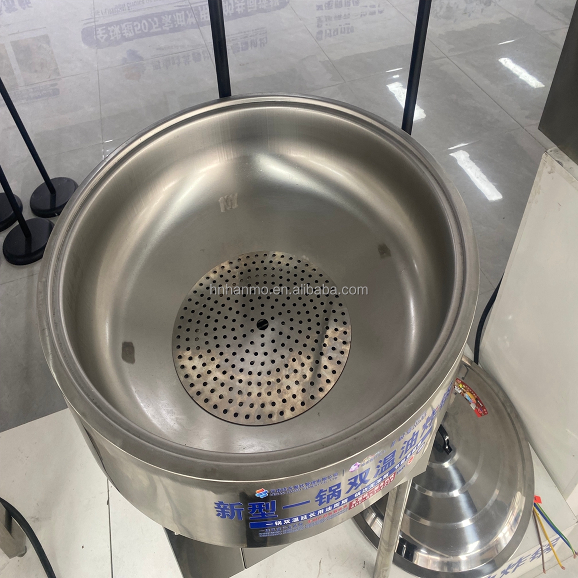 Hansu Vertical Commercial 20L Deep Fryer Equipment with Intelligent Temperature Control for Restaurant Central Kitchen Catering
