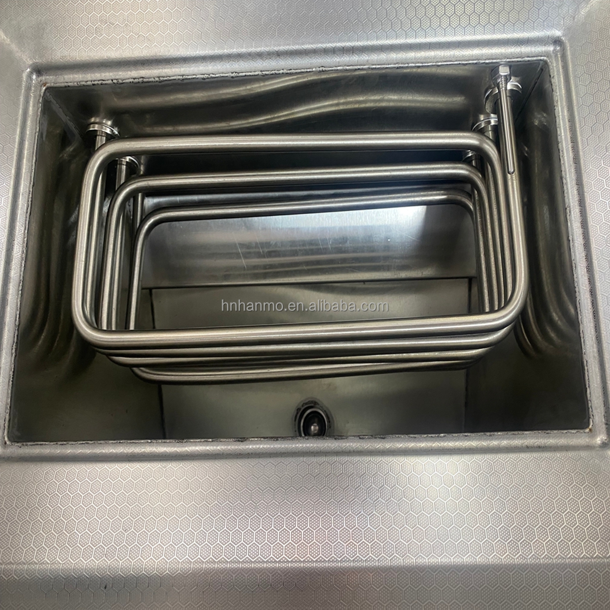 Hansu 65L Deep Fryer Commercial Small Electric Deep Fryer Thermostat Stainless Steel Machine with Griller