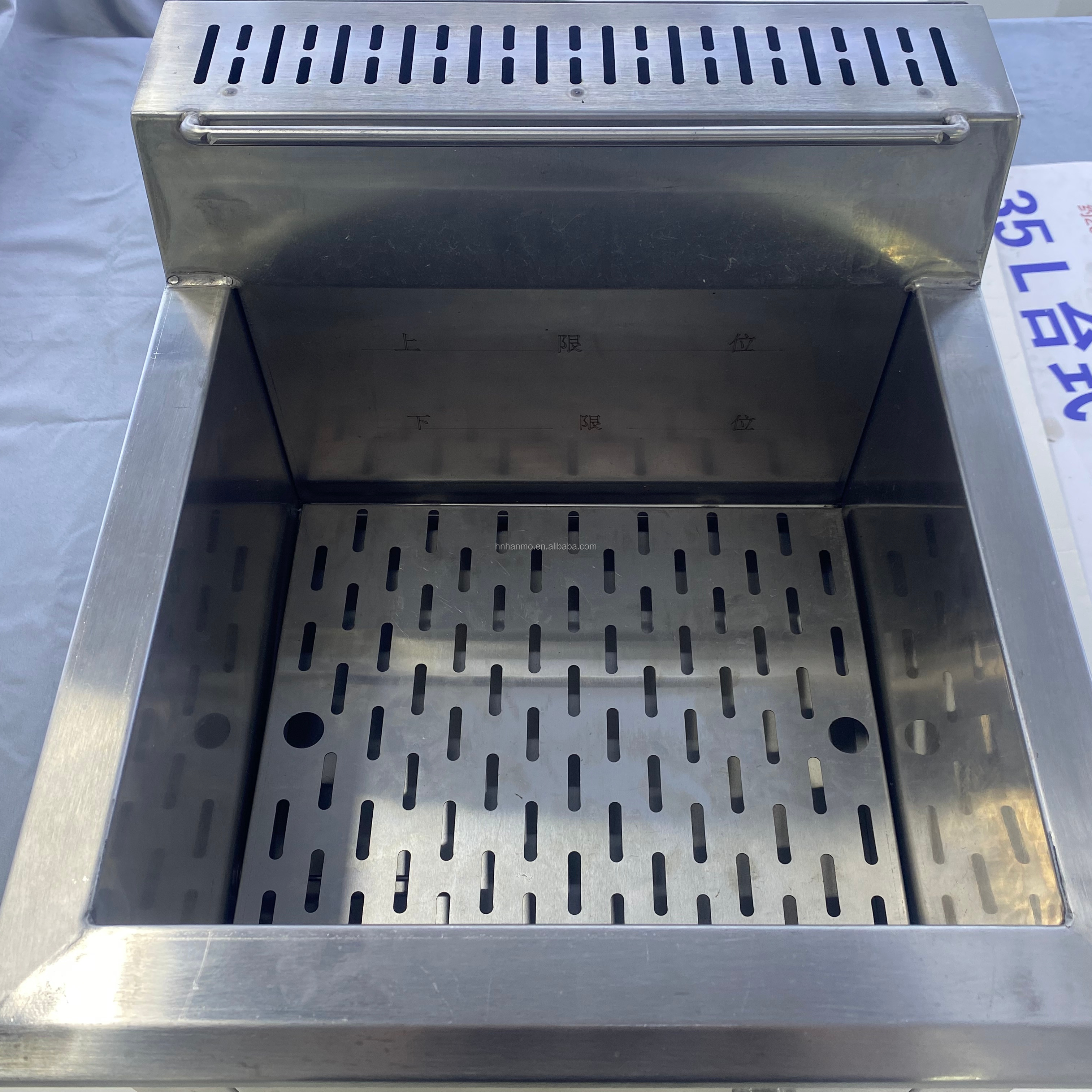 Hansu10L Stainless Steel 10L Gas Deep Fryer Benchtop Professional Food Truck Machine