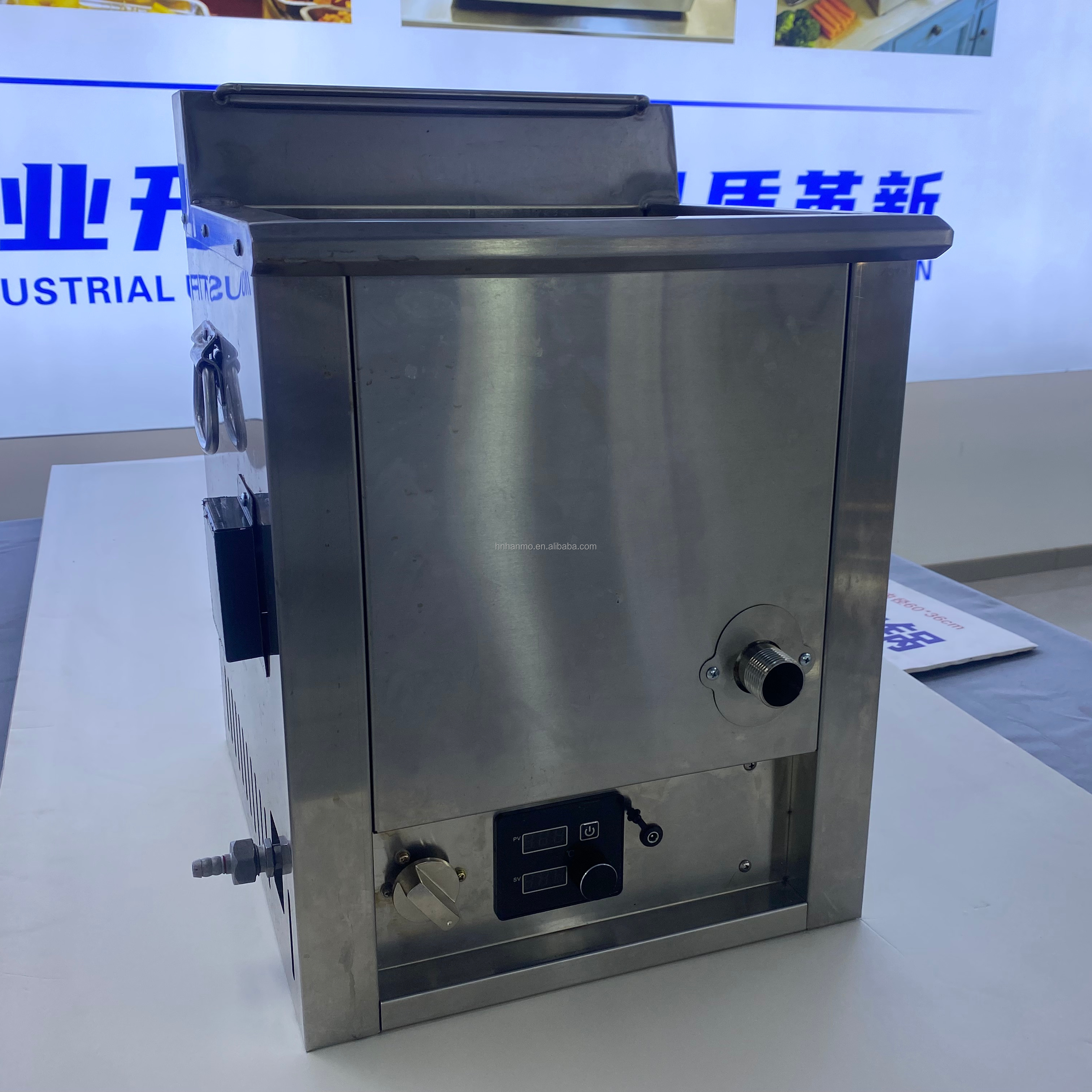 Hansu10L Stainless Steel 10L Gas Deep Fryer Benchtop Professional Food Truck Machine