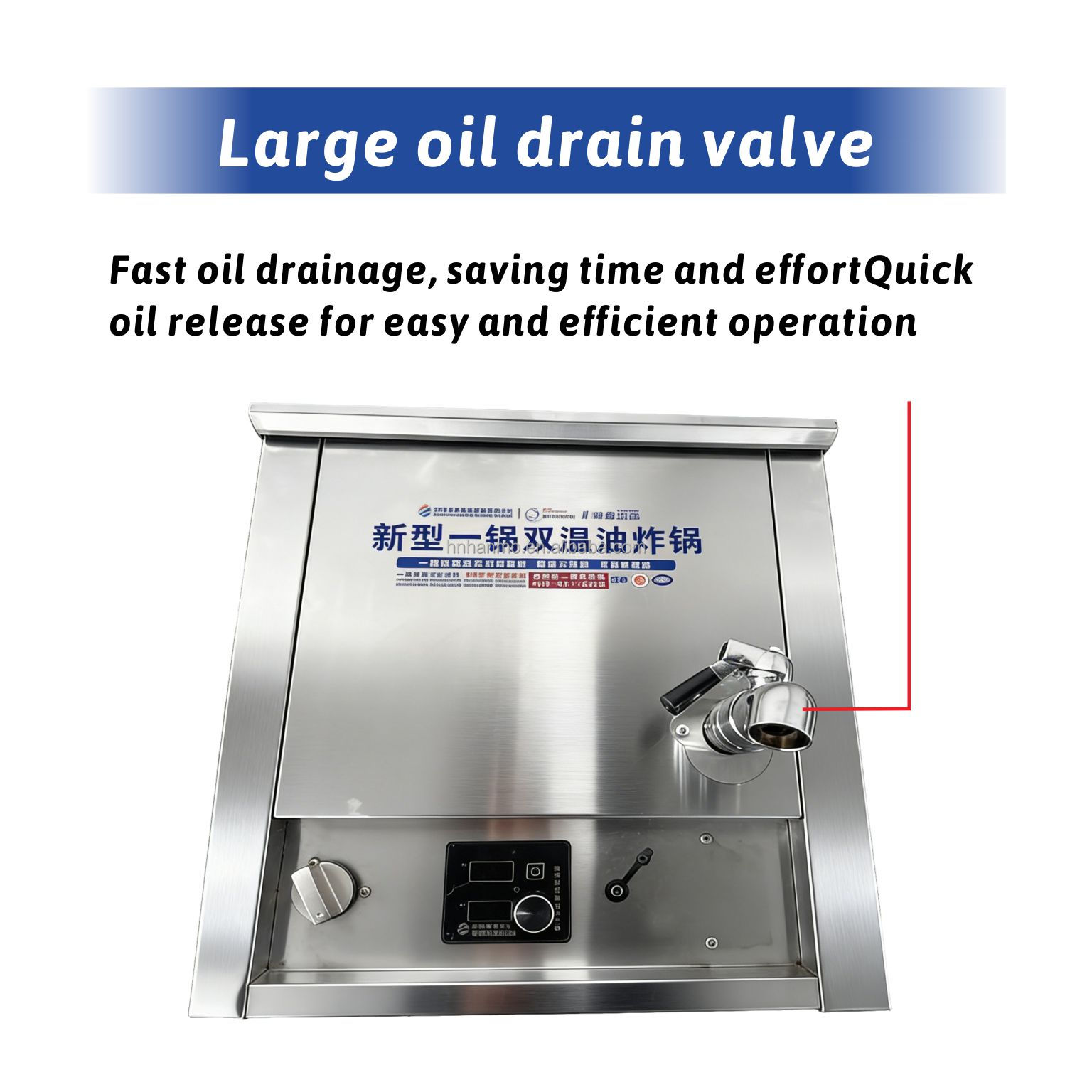 Hansu 30L Double Tank LPG Gas Deep Fryer Tabletop Frying Station with High Efficiency Burner and SUS201 Tank for Fish &amp;amp; Chips