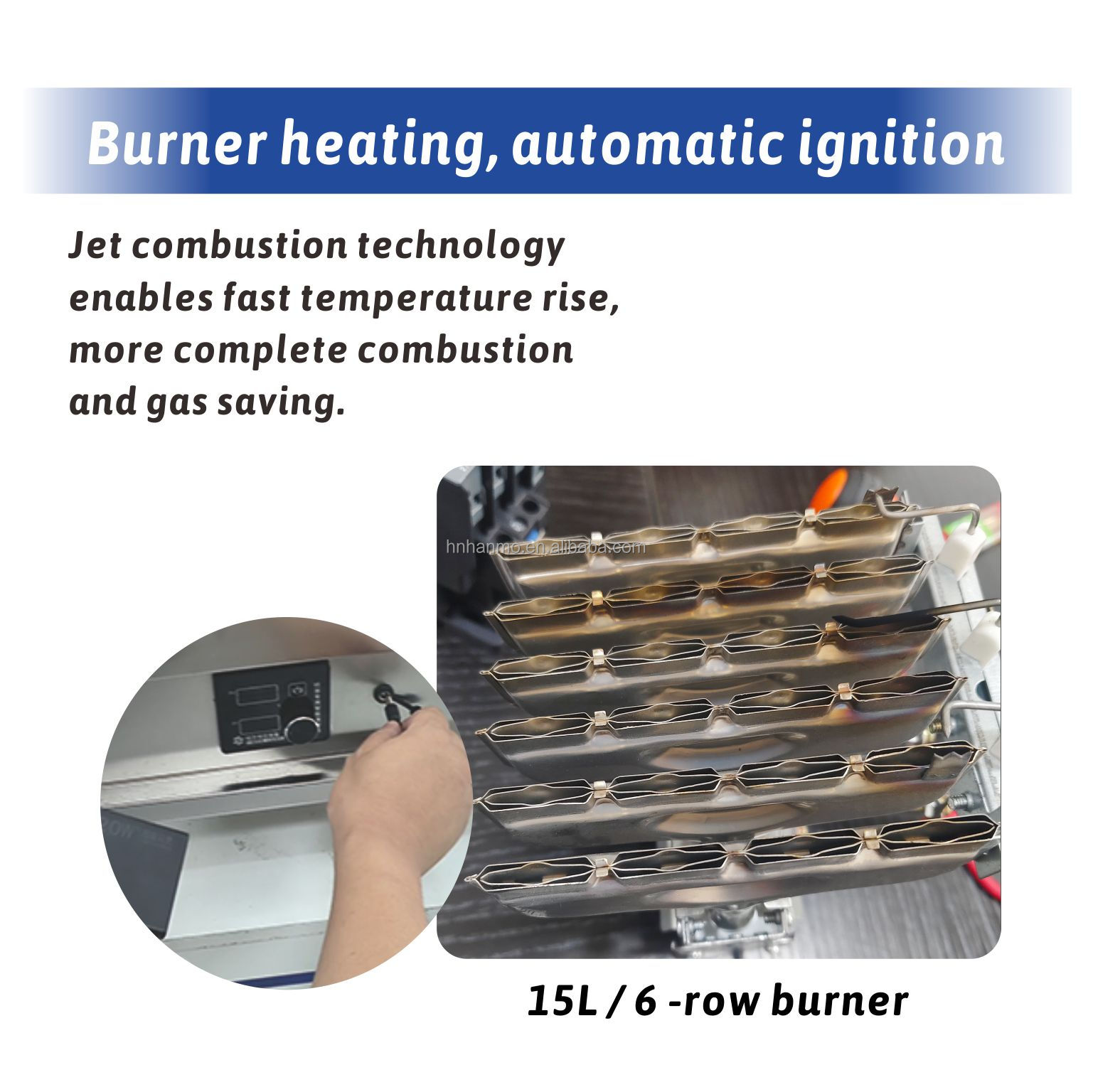 Hansu 15L Counter Top Commercial  LPG Fryer Gas Deep Mini Continuous Natural French Fries Gas Fryer Machine