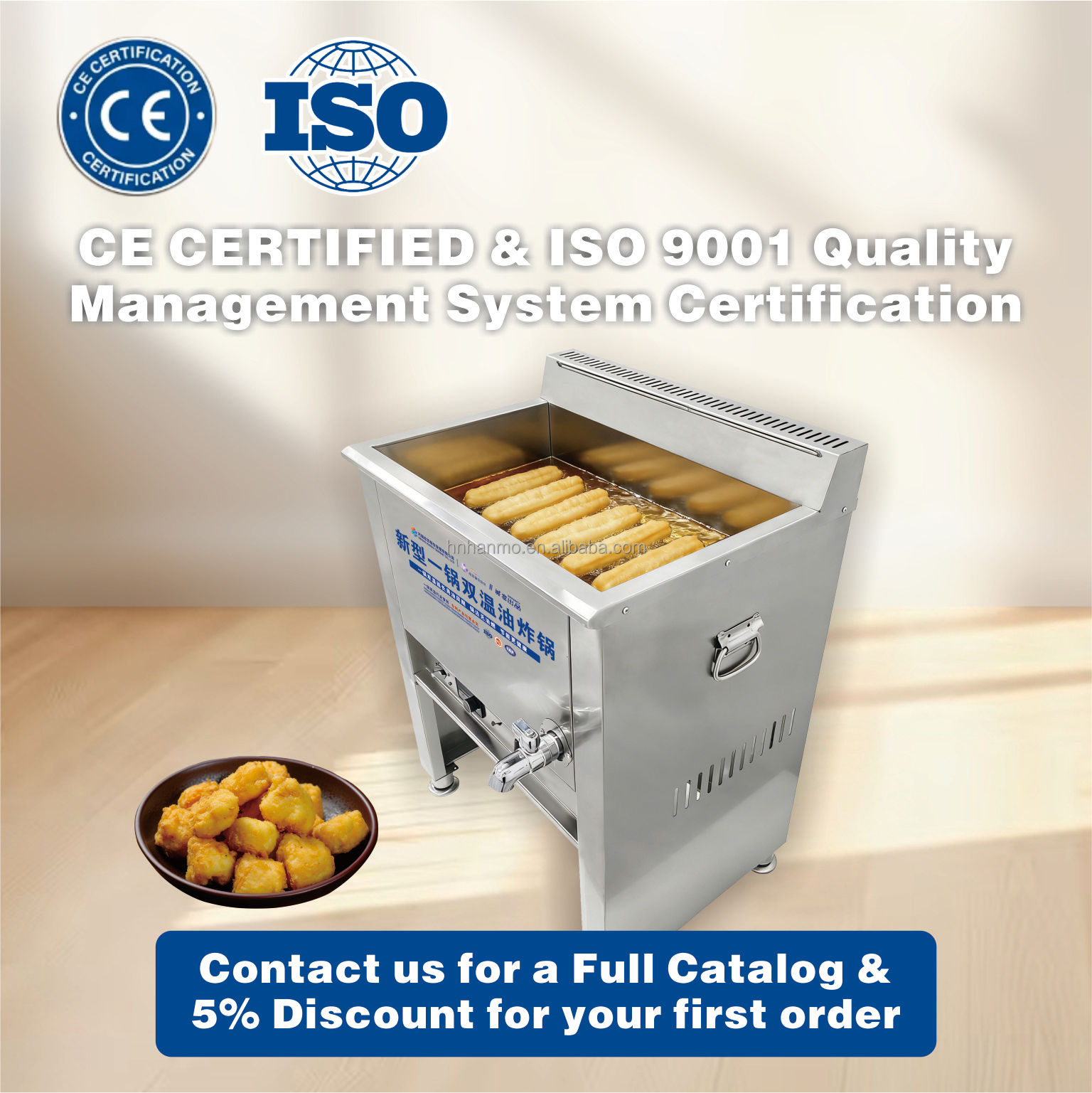 Hansu 35L Commercial Gas Deep Fryer Machine Deep Fryer Gas Commercial Deep Fryer Commercial Gas Triple Basket